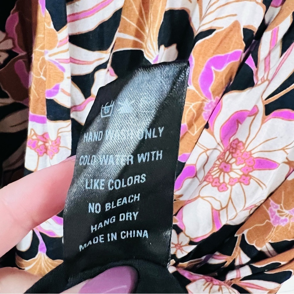 Bohme Kinsley Floral Short Sleeve Midi Dress Size S - Picture 14 of 14